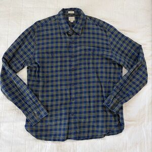 J. Crew Men's Cotton-hemp blend twill flannel workshirt